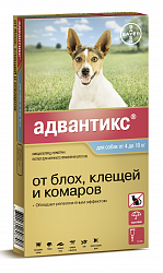 Адвантикс (Advantix) капли от блох и клещей для собак весом от 4 до 10 кг, 1 мл