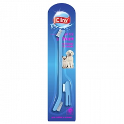 Зубная щетка для кошек и собак Cliny + массажер для десен