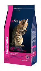 Сухой корм для кастрированных котов и стерилизованных кошек Eukanuba Cat Adult Эукануба Стерилизед