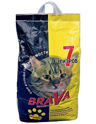 Наполнитель для кошачьего туалета Brava Минерал для гладкошерстных кошек и котят , 7 л