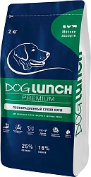Сухой корм Dog Lunch Premium для взрослых собак, мясное ассорти