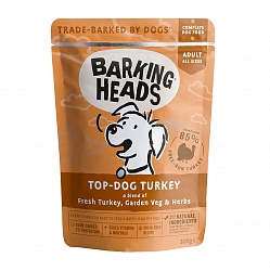 Консервы (паучи) для собак Barking Heads Top Dog Turkey "Бесподобная индейка", с индейкой 0,3 кг