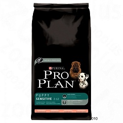 Сухой корм для собак Pro Plan Puppy Sensitive для щенков лосось с рисом