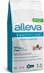 Сухой корм Alleva Equilibrium Sensitive Puppy для щенков всех пород, океаническая рыба