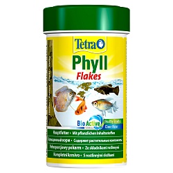 Tetra Phyll корм для всех видов рыб, растительные хлопья 100 мл
