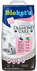 Комкующийся наполнитель для кошачьего туалета Biokat’s Diamond Care Fresh "Чёрный бриллиант Фреш", 8 л