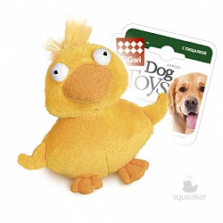 Игрушка для собак GiGwi Dog Toys Утка с пищалкой, 11 см