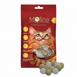 Лакомство для кошек Молина (Molina) «MIX. Дичь, Маскарпоне, травка», 35 г