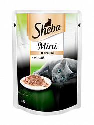 Консервы (пауч) для кошек Sheba Mini с уткой, 50 г х 33 шт.