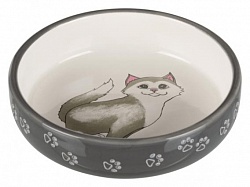 Миска для кошек короткомордых пород Trixie керамика, 0,3 л ∅15 см