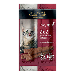 Лакомство для кошек Edel Cat колбаски-мини "Говядина|салями" 2×2 г