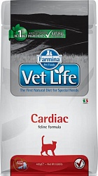 Сухой диетический корм для кошек Farmina Vet Life Cat Cardiac при хронической сердечной недостаточности, с курицей