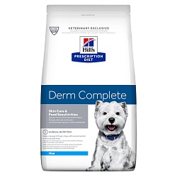 Сухой корм Hill's Prescription Diet Derm Complete для собак мелких пород для здоровья кожи при аллергии