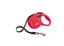 Поводок-рулетка для собак до 12 кг Flexi New Classic XS лента 3 м, красный