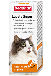 Витамины для кошек Beaphar (Беафар) Laveta Super For Cats, кормовая добавка для шерсти 50 мл
