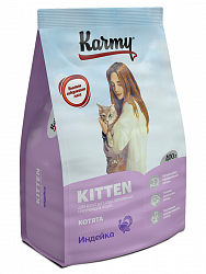 Сухой корм для котят, беременных и кормящих кошек Karmy Kitten с индейкой