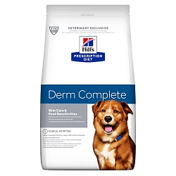 Сухой корм Hill's Prescription Diet Derm Complete для взрослых собак для здоровья кожи при аллергии