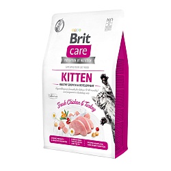 Сухой беззерновой корм Brit Care Cat GF Kitten для котят, беременных и кормящих кошек