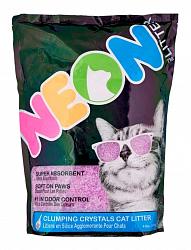 Силикагелевый комкующийся наполнитель для кошек Neon Litter, фиолетовый 1,81 кг