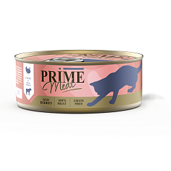 Консервы для кошек Prime Meat Индейка с телятиной в желе, 100 г х 6 шт.