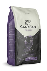 Сухой беззерновой корм Canagan Grain Free Light/Senior для пожилых собак и собак с избыточной массой тела, с цыпленком
