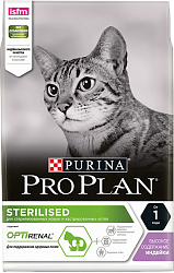 Сухой корм для кастрированных и стерилизованных кошек Pro Plan Sterilised индейка