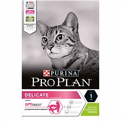 Сухой корм для кошек с чувствительным пищеварением Pro Plan Delicate ягненок