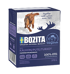 Консервы для взрослых собак Bozita Turkey кусочки в желе с Индейкой 370 г