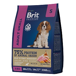 Сухой корм Brit Premium Dog Adult Small с курицей для взрослых собак мелких пород (1–10 кг)
