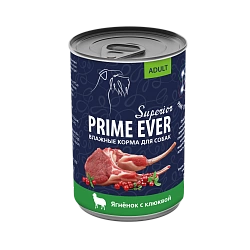 Консервы для собак Prime Ever Superior ягнёнок с клюквой 0,4 кг