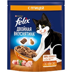 Сухой корм для кошек Felix Двойная вкуснятина с птицей