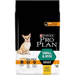 Сухой корм Pro Plan Small&Mini Adult для взрослых собак мелких и карликовых пород, с высоким содержанием курицы