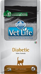Сухой диетический корм для кошек Farmina Vet Life Cat Diabetic при сахарном диабете