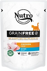 Влажный корм Nutro Grain Free для котят, курица 70 г х 24 шт.
