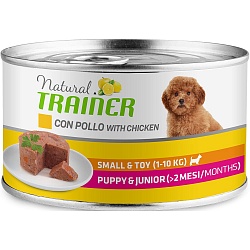 Консервы для щенков и юниоров мелких пород Trainer Natural Small & Toy Puppy & Junior с курицей, 150 г