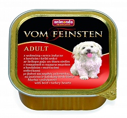 Консервы для взрослых собак Animonda Vom Feinsten Classic с говядиной и сердцем индейки 11 шт.х150 г