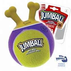 Игрушка для собак GiGwi Jumball Мяч с захватом из теннисной резины, желтый 18 см
