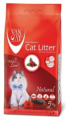 Комкующийся наполнитель для кошачьего туалета Van Cat "100% натуральный", пакет 5 кг