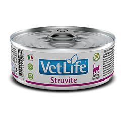 Диетические консервы для кошек Farmina Vet Life Struvite при лечении МКБ, паштет 12 шт по 85 г