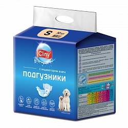 Подгузники для собак и кошек Cliny S (3-6 кг), 10 штук