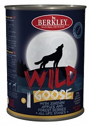 Консервы для собак Berkley Wild #1 Гусь с цуккини, яблоками и лесными ягодами, 0,4 кг
