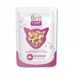 Влажный корм для кошек Brit Care Cat Seabream, морской лещ 80 г х 24 шт.