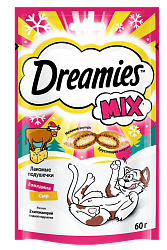 Лакомство для кошек Dreamies Mix Говядина и сыр, 60 г