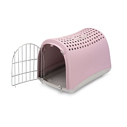 Переноска для кошек и маленьких собак Imac «Linus», пепельно-розовая 50х32х34,5 см