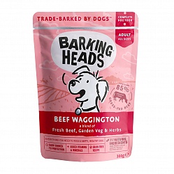 Консервы (паучи) для собак Barking Heads Beef Waggington "Вуф-строганов", с говядиной и бурым рисом 0,3 кг