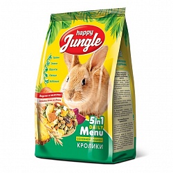 Корм для кроликов Happy Jungle 5 in 1 Daily Menu