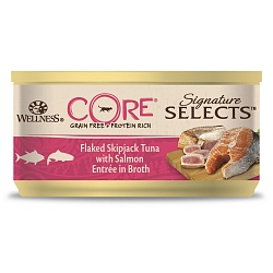 Консервы для кошек Wellness Core Signature Selects, рубленый тунец с лососем в бульоне, 79 г