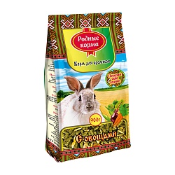 Полнорационный корм для кроликов "Родные корма" с овощами, 400 г