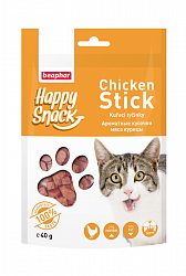 Лакомство для кошек Beaphar Happy Snack Ароматные кусочки мяса курицы, 40 г