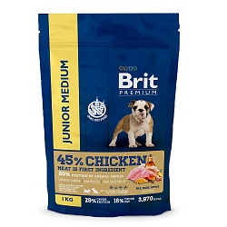 Brit Premium Dog Puppy and Junior Medium сухой корм для щенков и юниоров средних пород